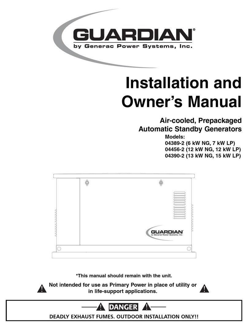 Generac Power Systems Guardian 04389-2 Installation instructions