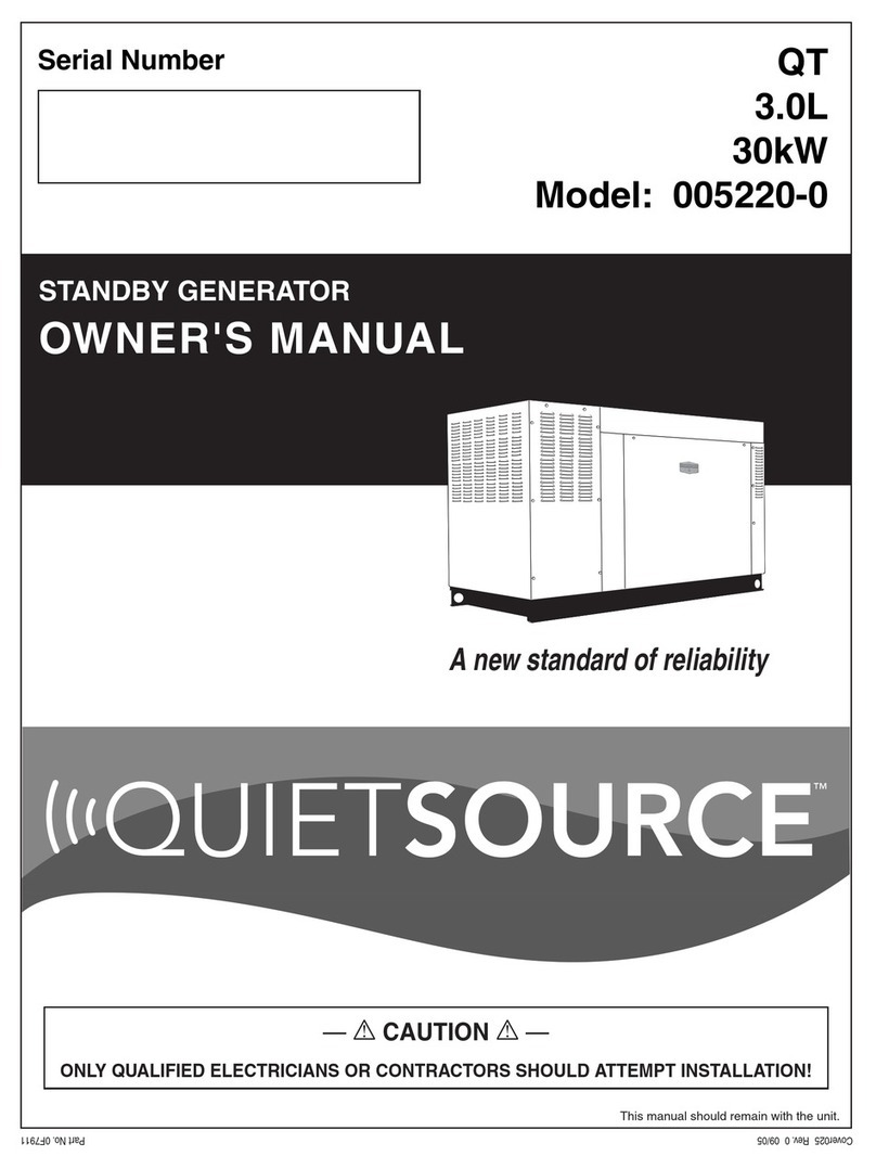 Generac Power Systems Quietsource 005220-0 User manual Generac Power Systems Quietsource 005220-0 User manual