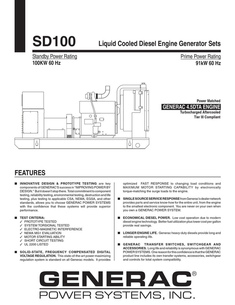 Generac Power Systems SD100 User manual
