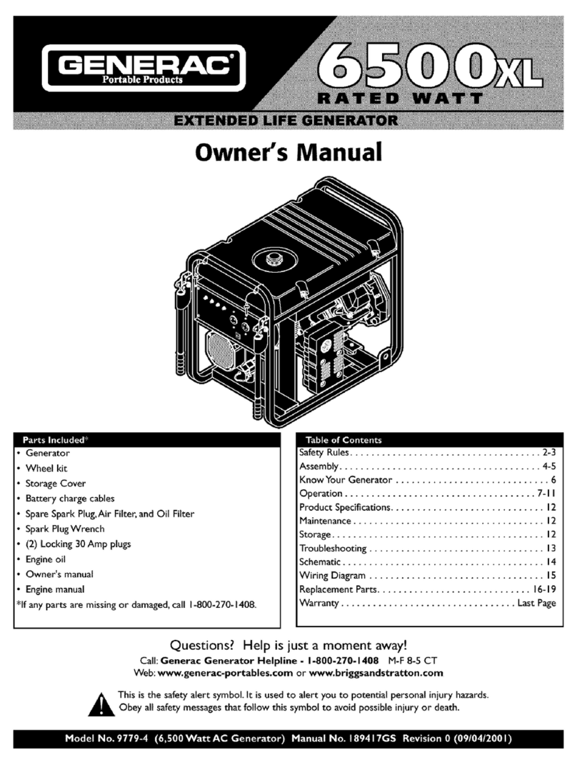 Generac Power Systems 6500XL User manual
