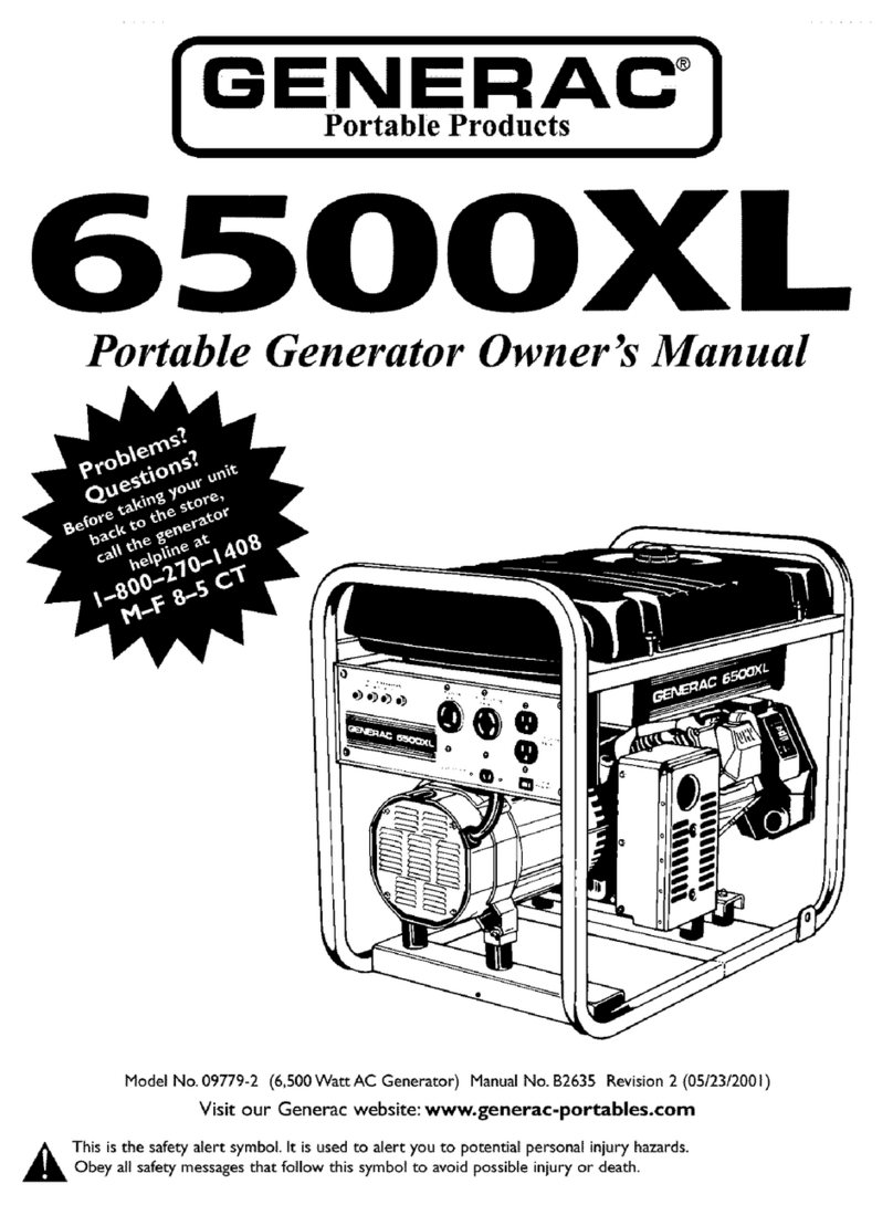 Generac Power Systems 6500XL owner's manual
