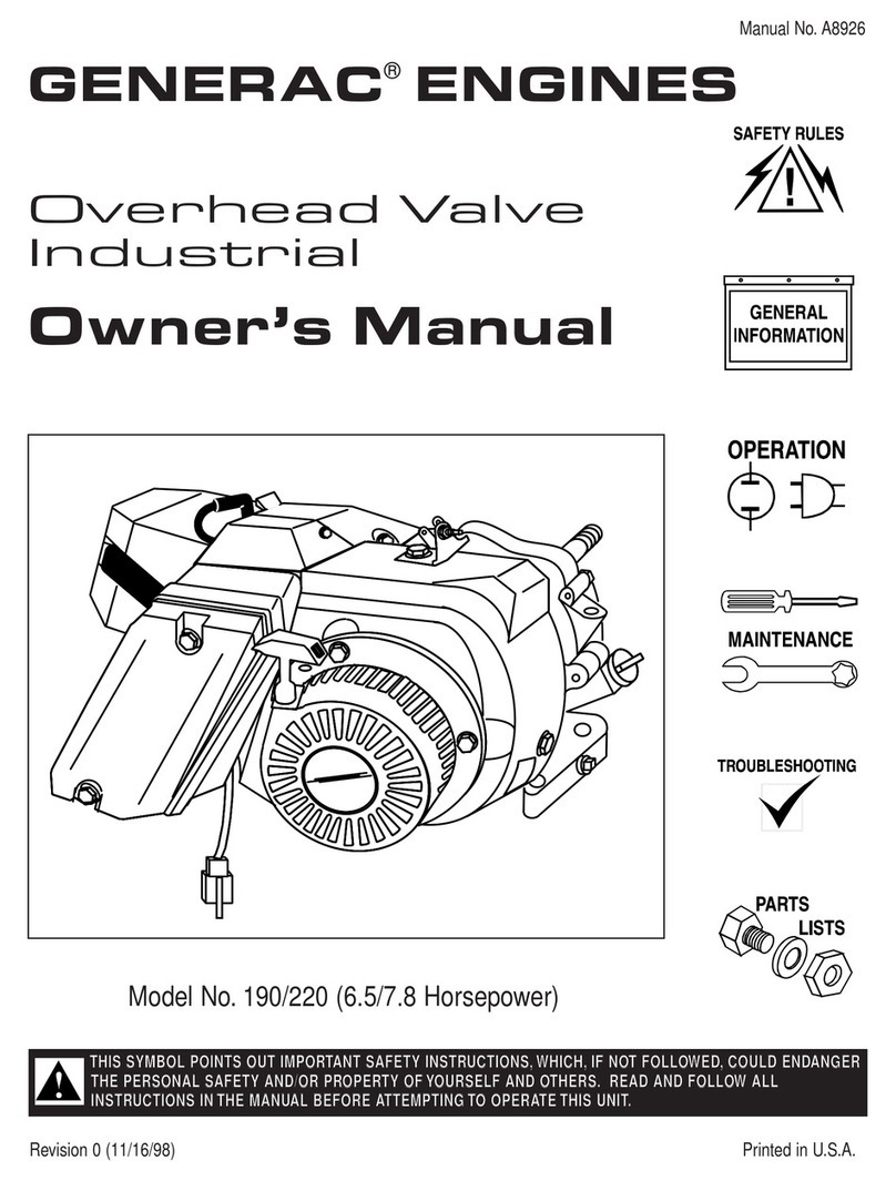 Generac Power Systems 190/220 User manual