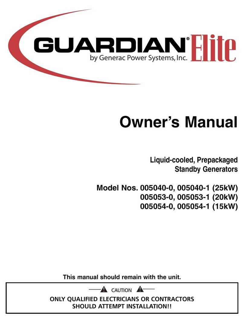 Generac Power Systems 005040-0, 005040-1, 005053-0, 005053-1, 005054-0,... User manual