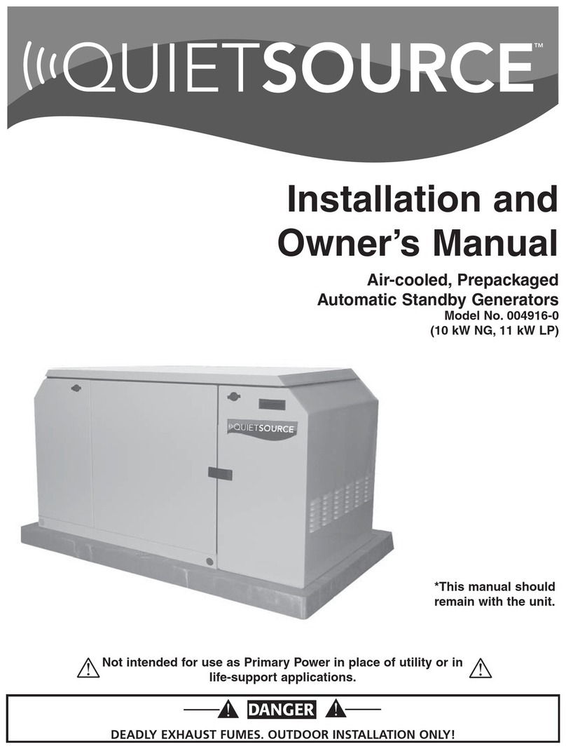 Generac Power Systems Quietsource 004916-0 User manual Generac Power Systems Quietsource 004916-0 User manual