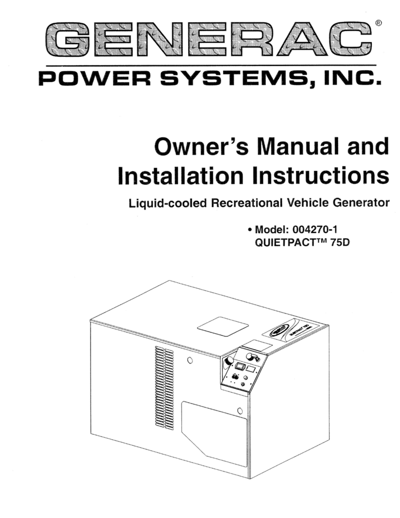 Generac Power Systems 004270-1 Quietpact 75D owner's manual