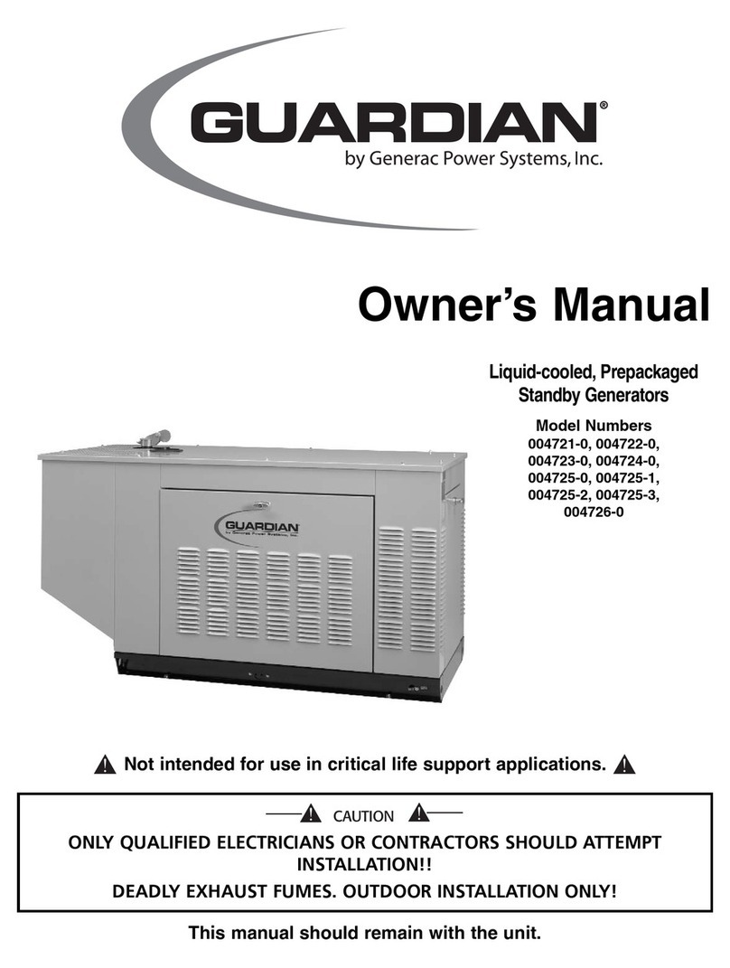 Generac Power Systems Guardian 004721-0 User manual Generac Power Systems Guardian 004721-0 User manual