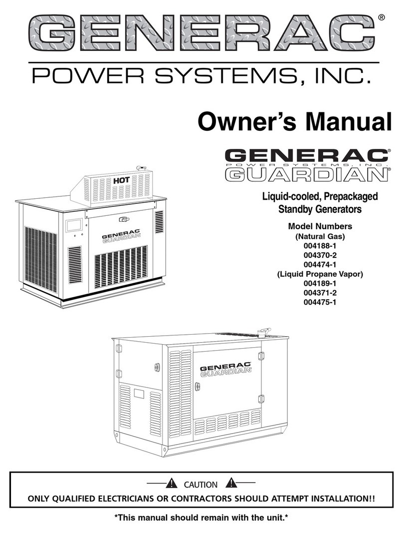 Generac Power Systems Guardian 004188-1 owner's manual