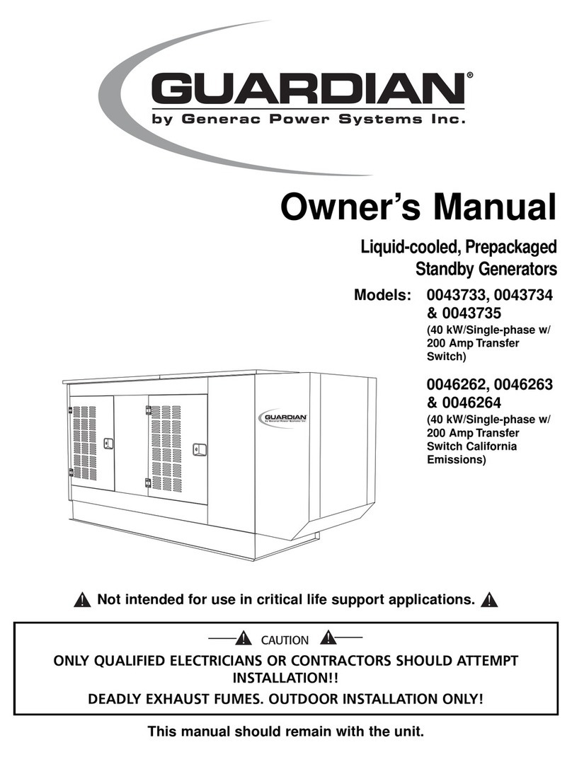 Generac Power Systems Guardian 004373-3 User manual Generac Power Systems Guardian 004373-3 User manual