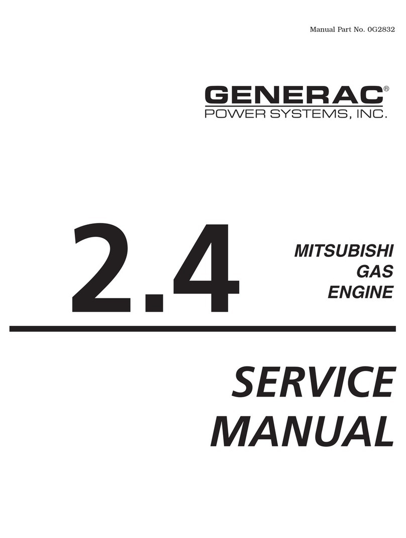 Generac Power Systems MITSUBISHI GAS ENGINE 0G2832 User manual