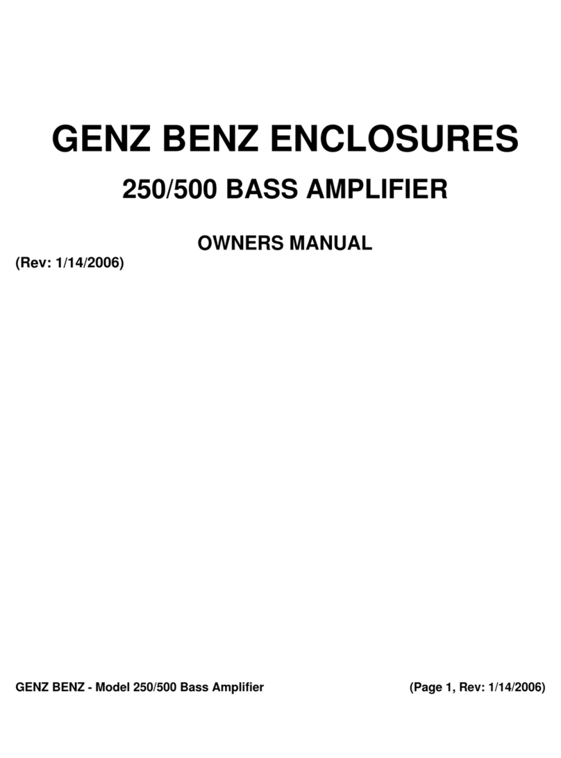 Genz Benz 250 User manual