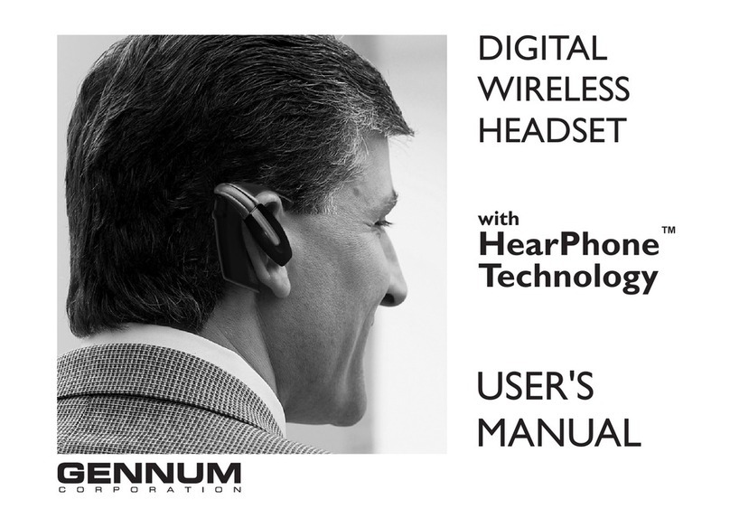 GENNUM DIGITAL WIRELESS HEADSET user manual