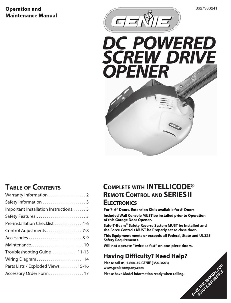 Genie 3627336241 User manual