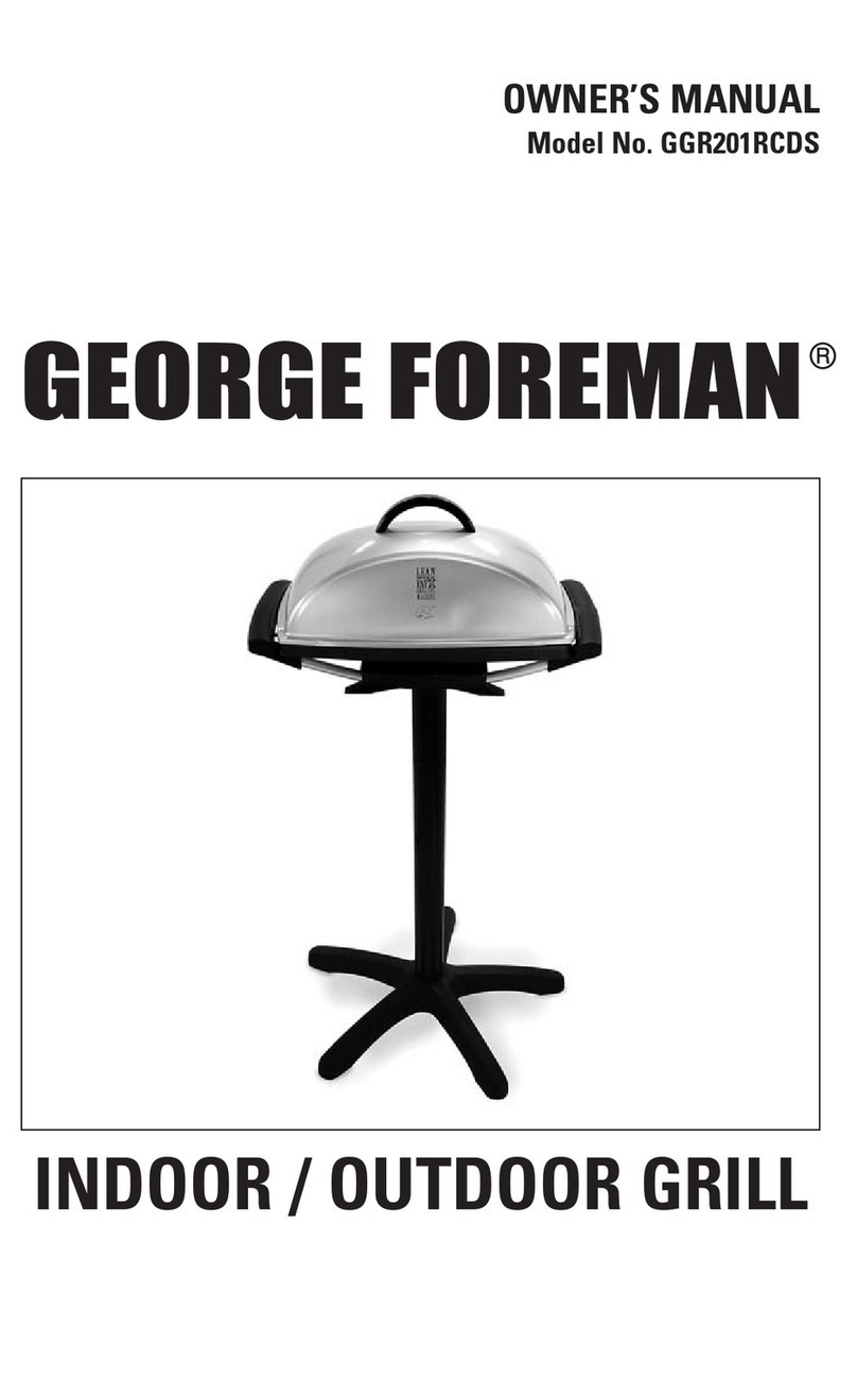 George Foreman GGR201RCDS User manual