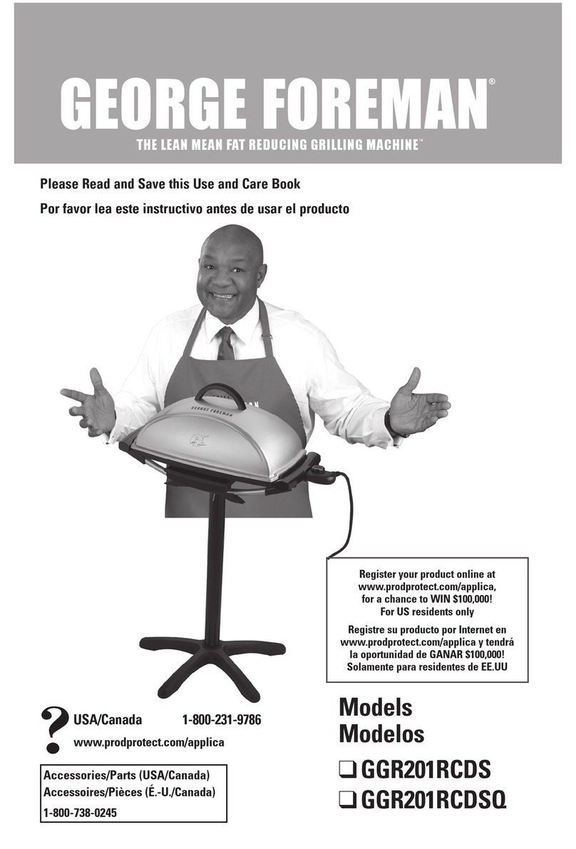 George Foreman GGR201RCDSQ Installation instructions