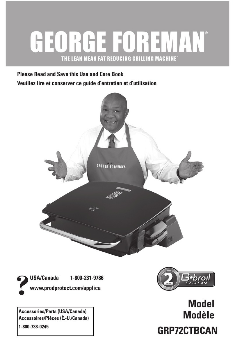George Foreman G-broil GRP72CTBCAN User manual George Foreman G-broil GRP72CTBCAN User manual