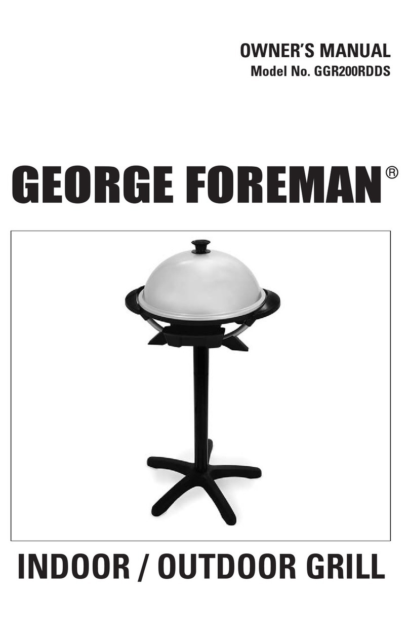 George Foreman All-Around GGR200RDDS User manual