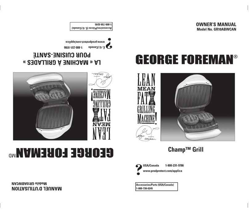 George Foreman Champ GR10ABWCAN User manual