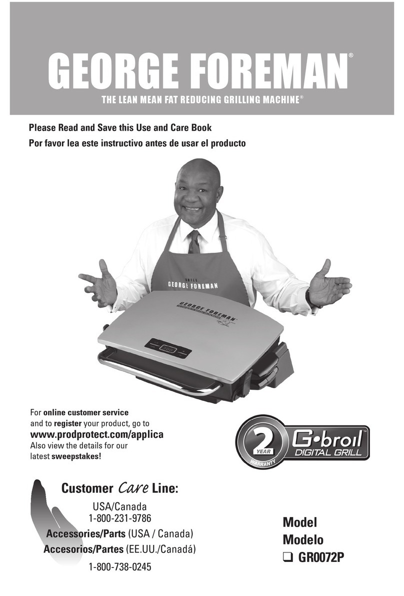 George Foreman G-broil GR0072P instruction manual