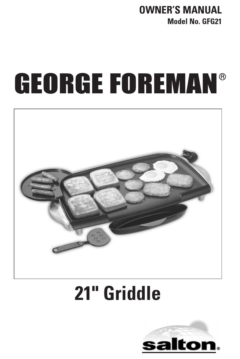 George Foreman GFG21 User manual