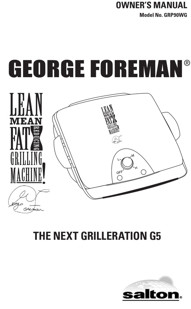 George Foreman GRP90WG Series User manual