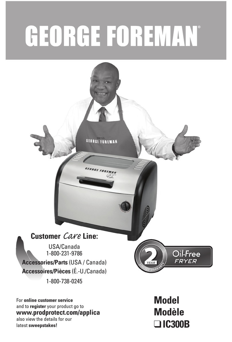 George Foreman IC300B Use and care book