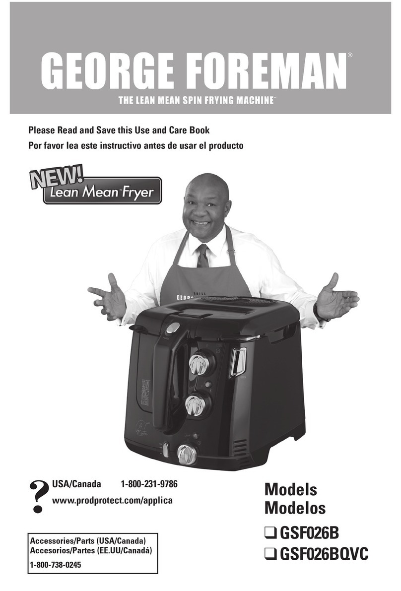 George Foreman GSF026B Use and care book