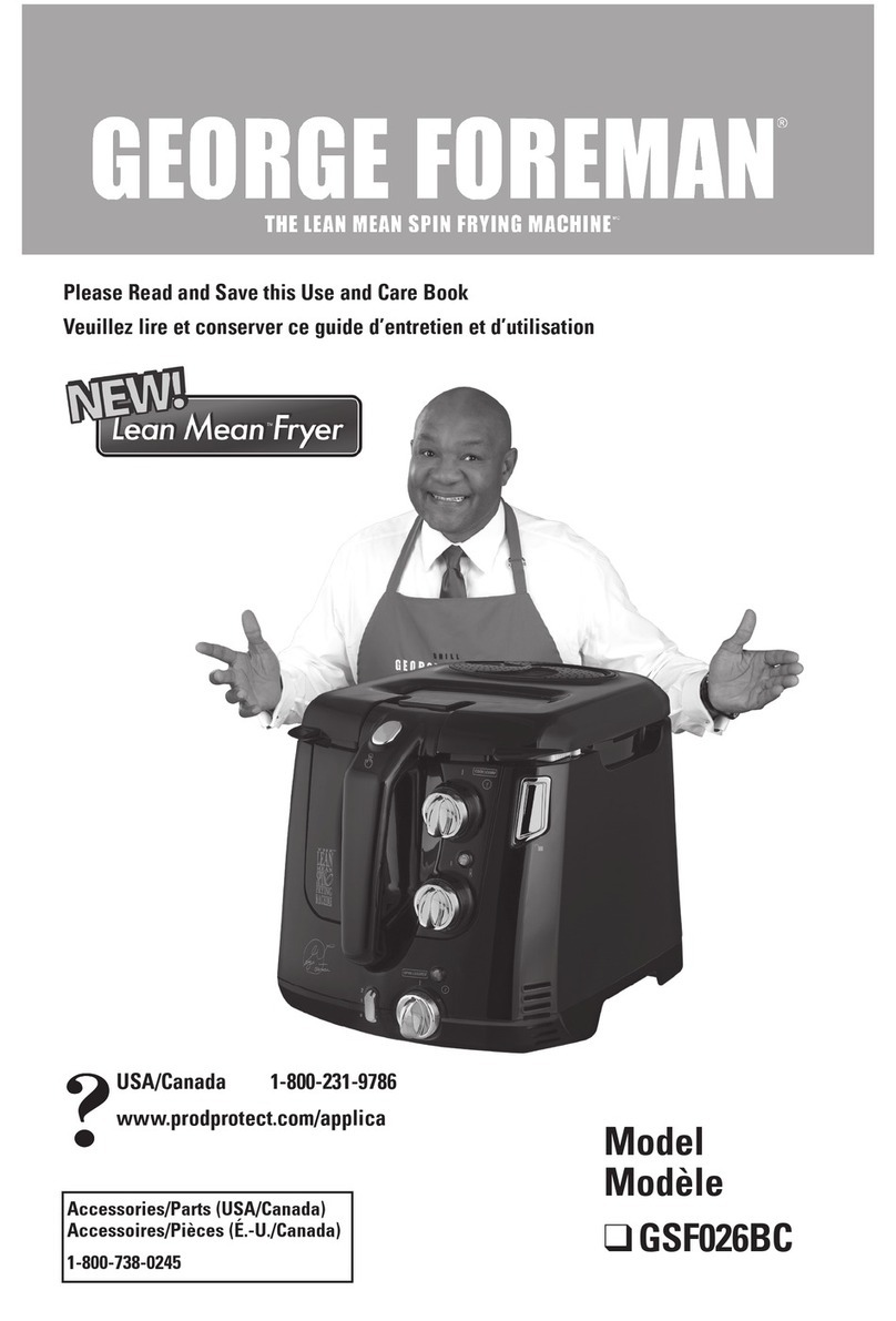 George Foreman GSF026BC Use and care book