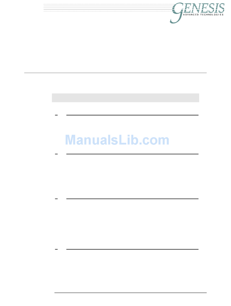 Genesis G6.1 Owners manual and set-up guide