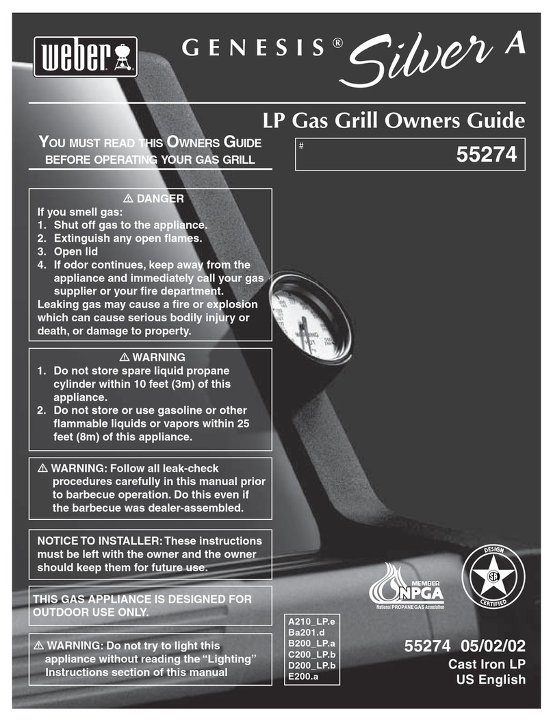 Weber Genesis Silver A LP 55274 User manual