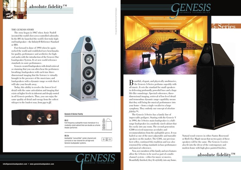 Genesis G5.2 User manual Genesis G5.2 User manual