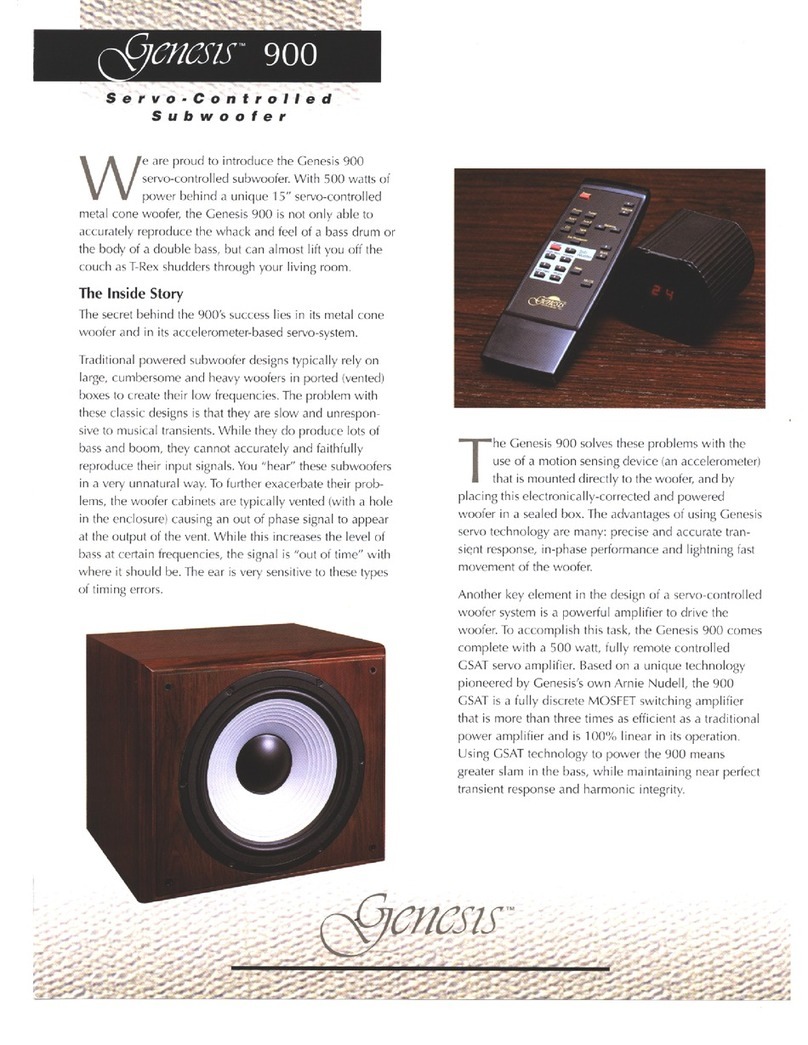 Genesis 900 User manual