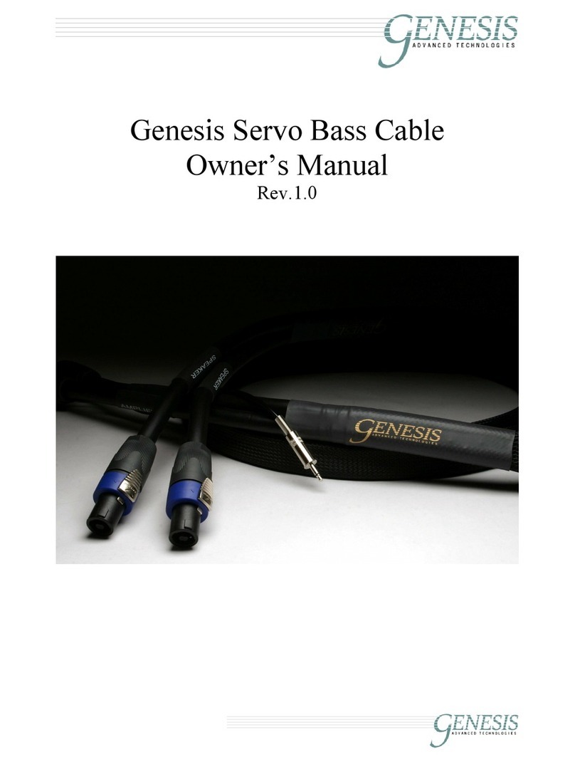Genesis Cables Servo/Bass User manual