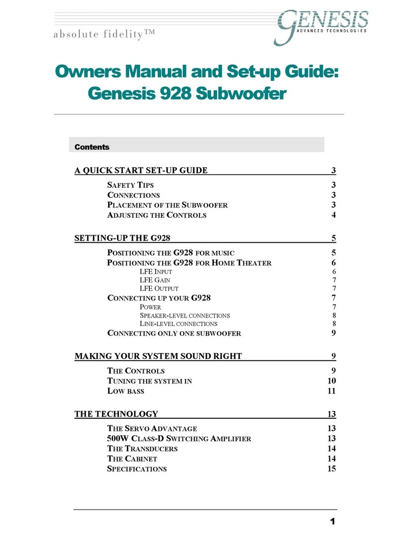Genesis 928 User manual