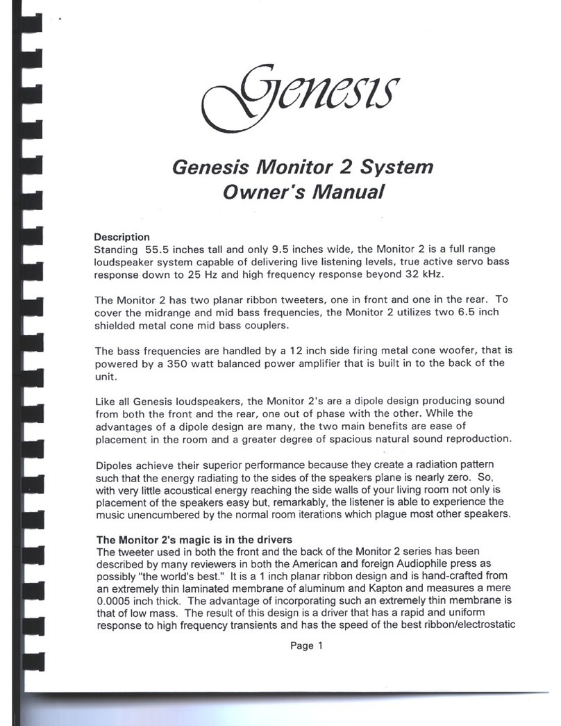 Genesis Monitor 2 owner's manual
