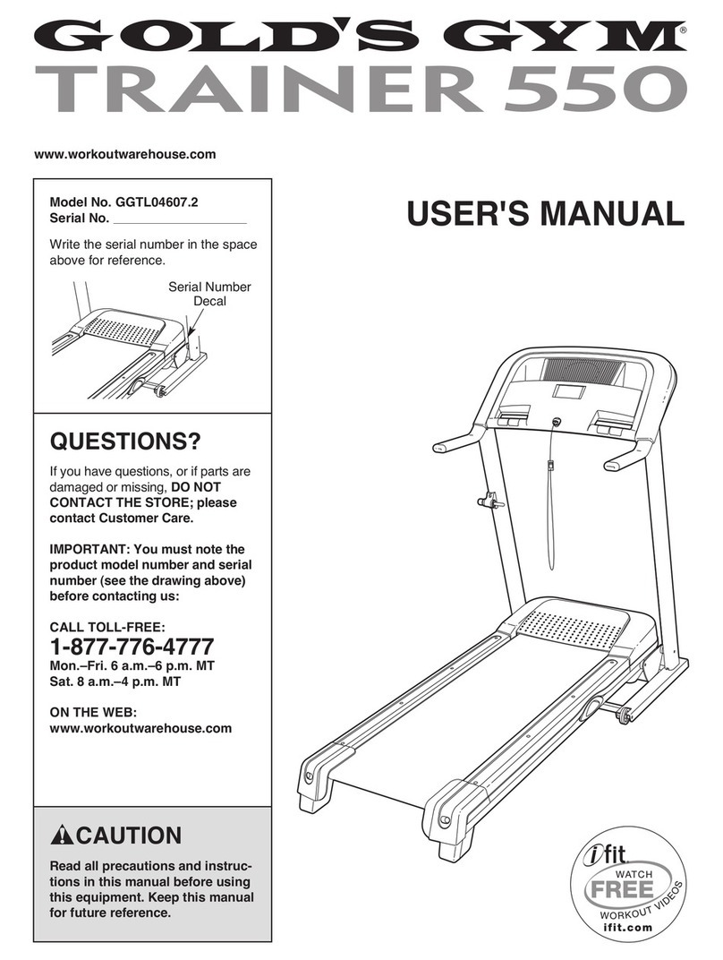 Gold's Gym Trainer 550 user manual