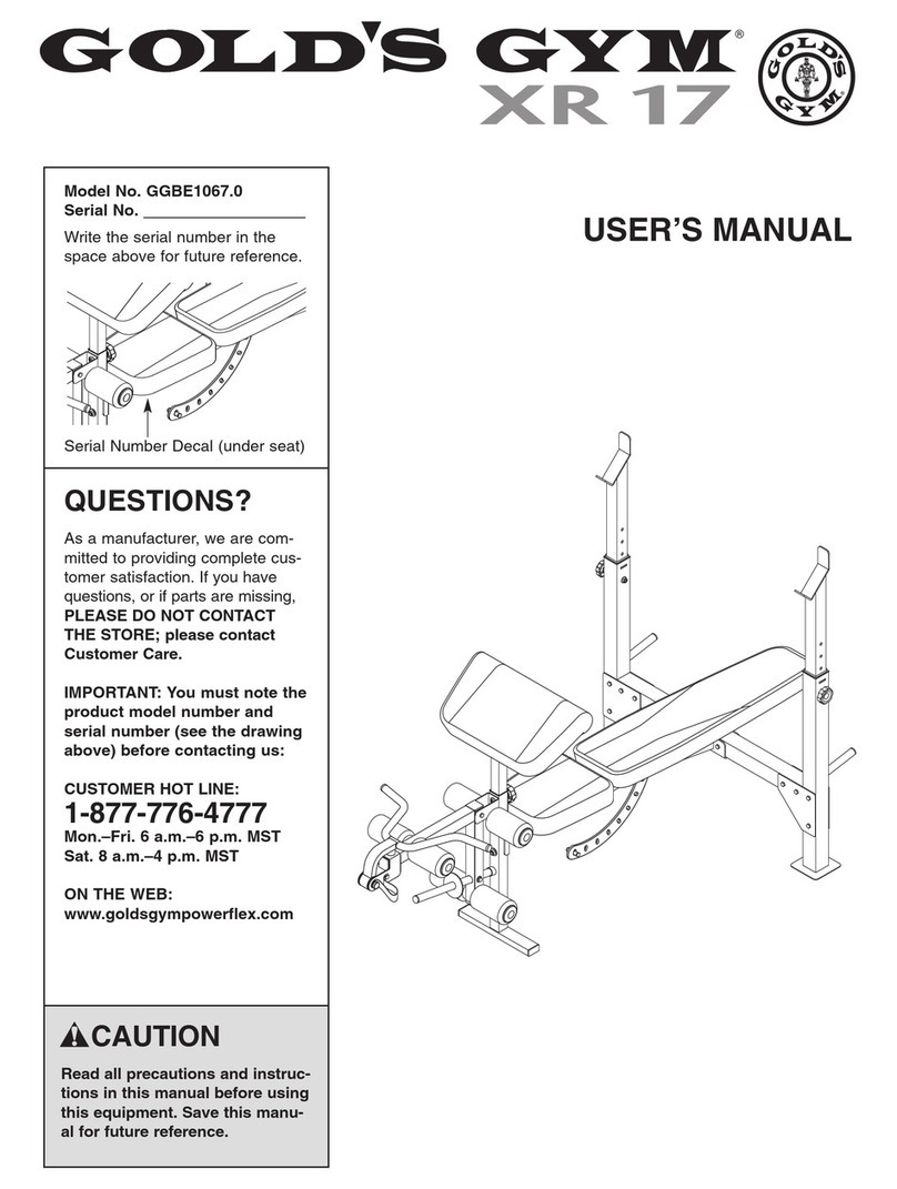 Gold's Gym GGBE1067.0 user manual Gold's Gym GGBE1067.0 user manual