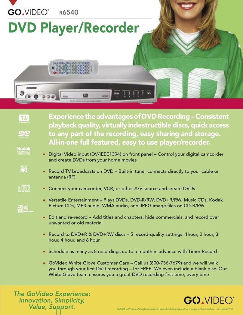 GoVideo R6540 specification