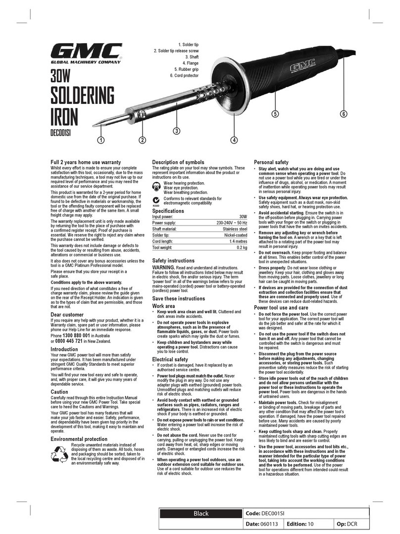 GMC DEC001SI user manual