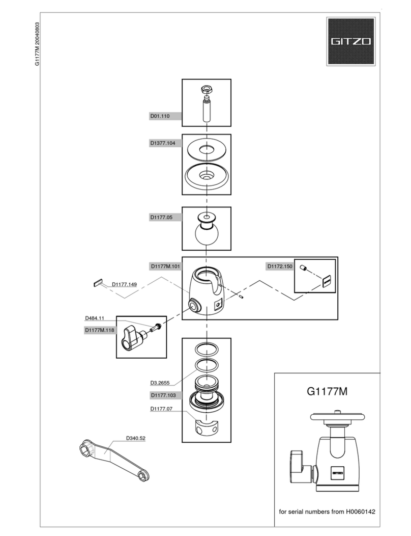 Gitzo Centre Ball Head 1 G1177M G1177M G1177M User manual Gitzo Centre Ball Head 1 G1177M G1177M G1177M User manual