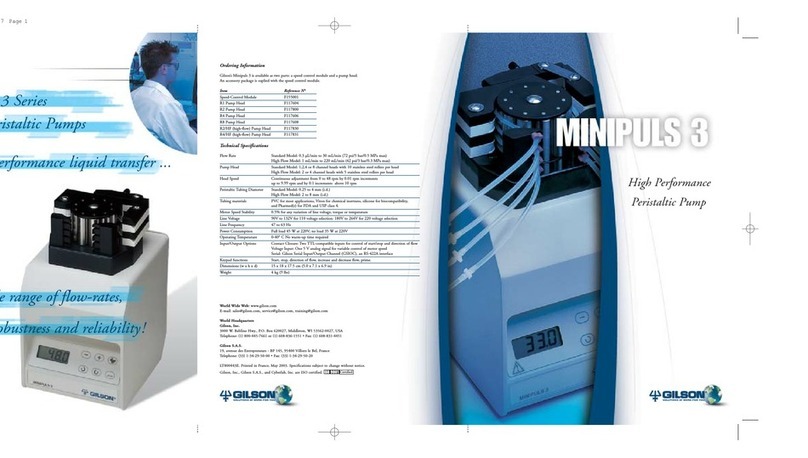 Gilson Minipuls 3 specification