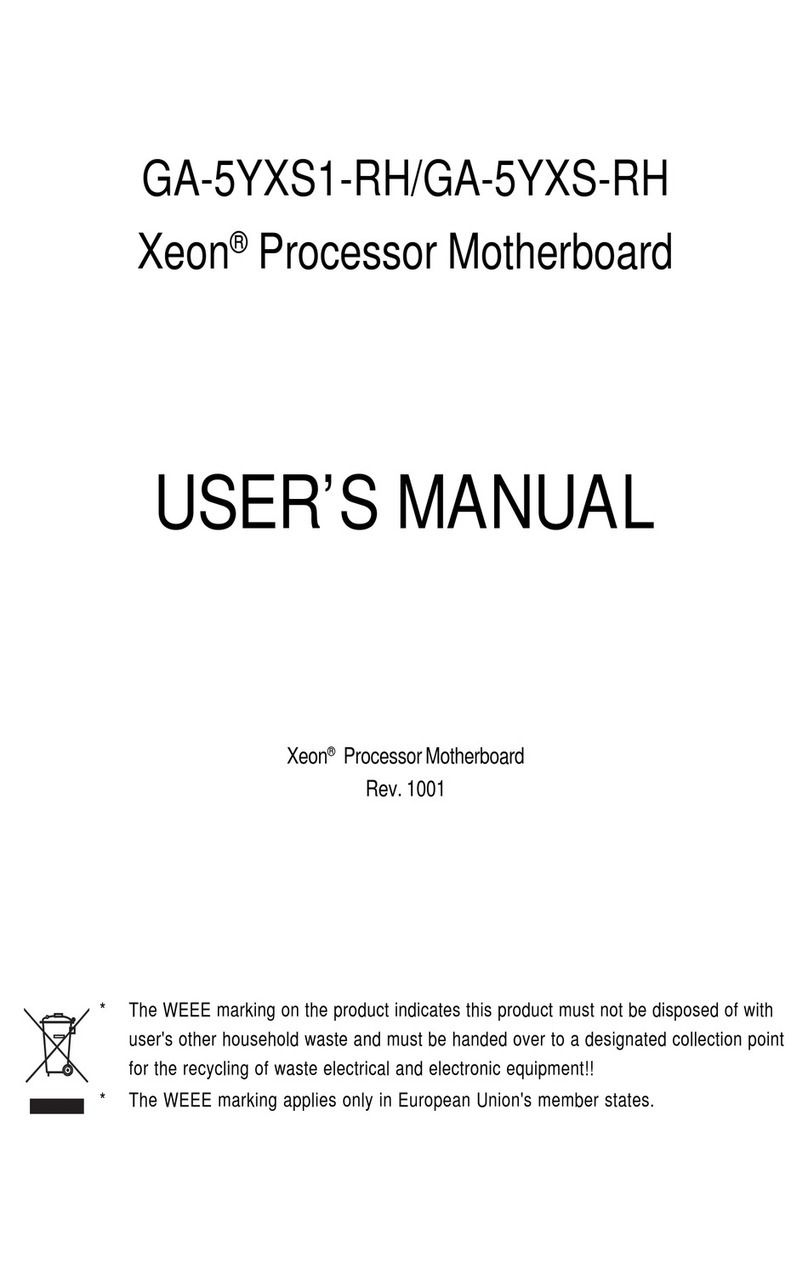 Gigabyte Xeon Processor Motherboard GA-5YXS-RH user manual