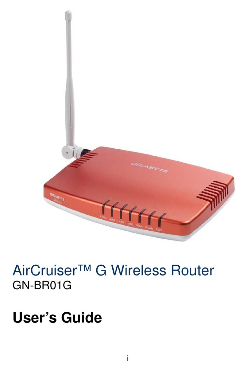 Gigabyte AirCruiser G GN-BR01G User manual Gigabyte AirCruiser G GN-BR01G User manual