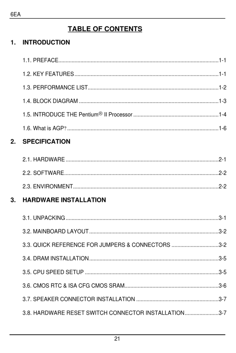 Gigabyte Pentium II Processor 6EA product manual