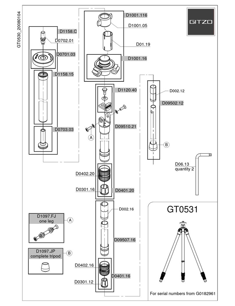 Gitzo GT0531 parts list