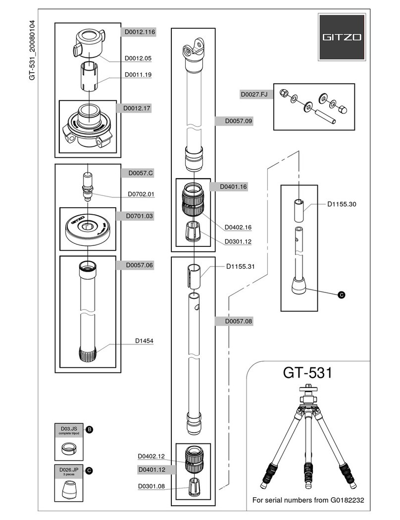 Gitzo GT-531 User manual Gitzo GT-531 User manual