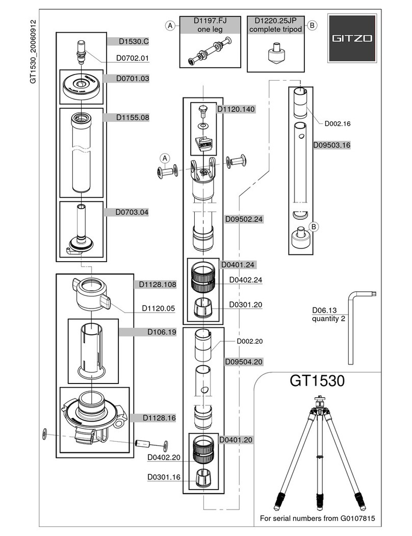 Gitzo GT1530 User manual Gitzo GT1530 User manual