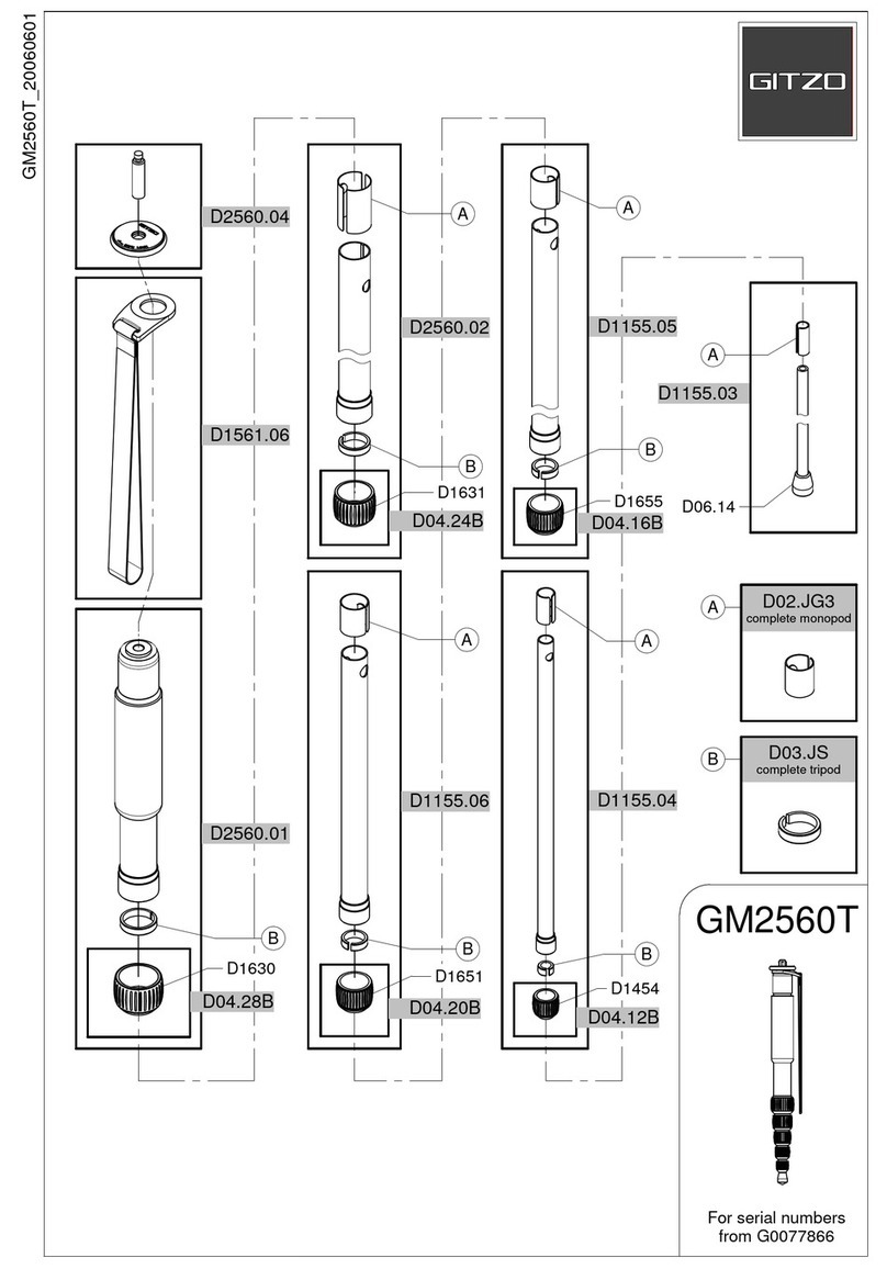 Gitzo GM2560T parts list