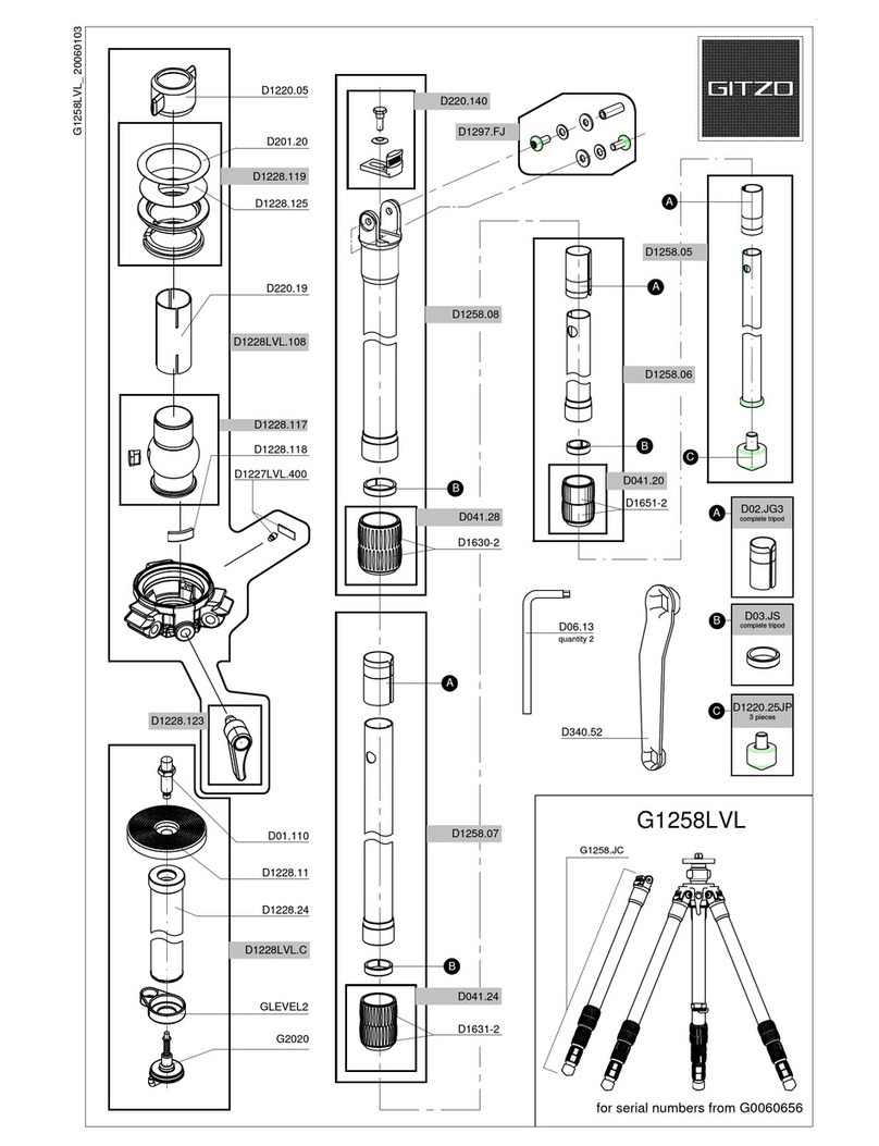 Gitzo G1258LVL parts list