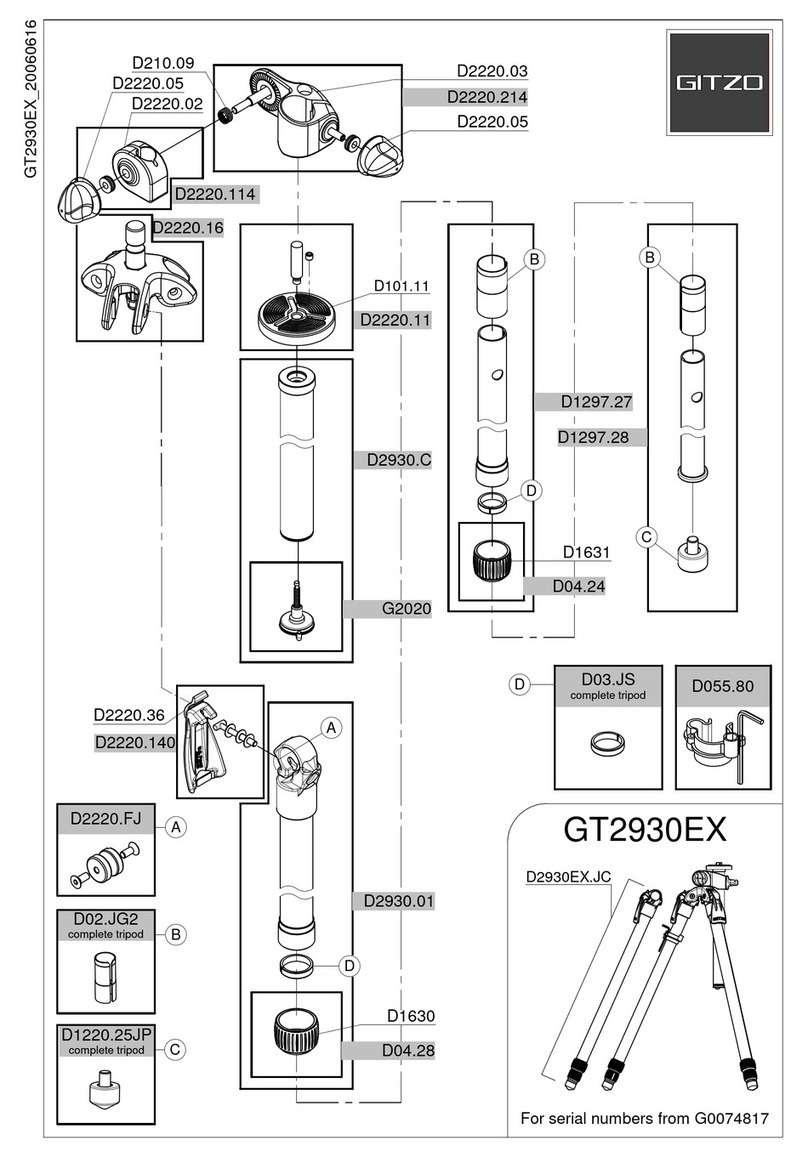Gitzo Explorer Basalt GT2930EX User manual Gitzo Explorer Basalt GT2930EX User manual