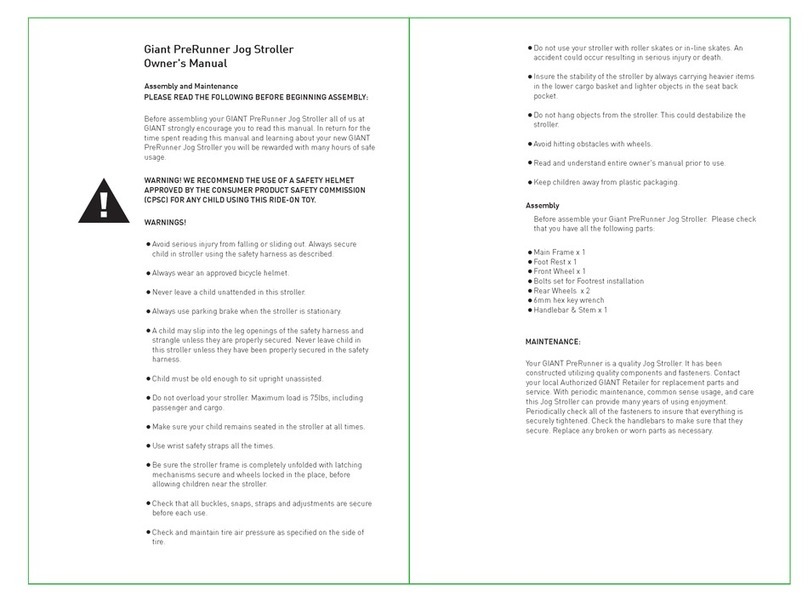 Giant PreRunner Jog Stroller owner's manual